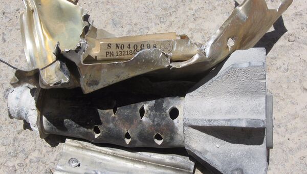 Фрагменты противотанковых ракет ТОУ американского производства найденные российскими военными 1 июля в восточном пригороде Дамаска в районе Аль-Каббас