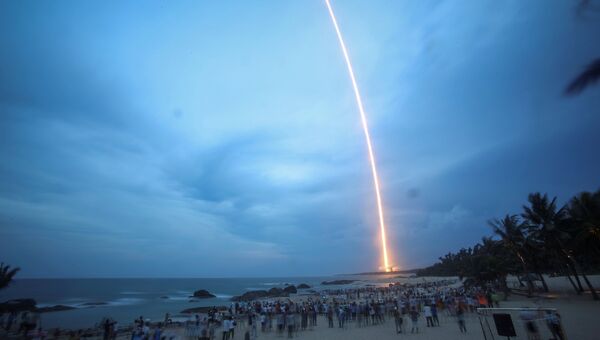 Пуск китайской ракеты-носителя Великий поход-5. 2 июля 2017