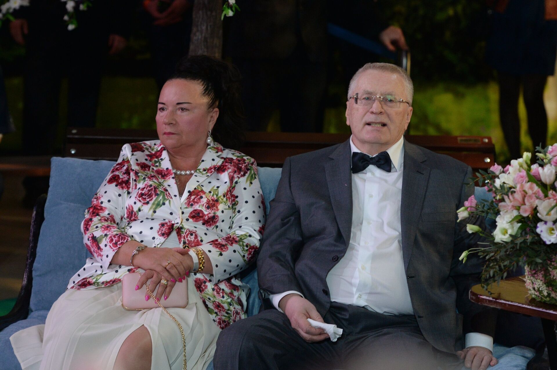 Лидер ЛДПР Владимир Жириновский с супругой Галиной Лебедевой - РИА Новости, 1920, 29.10.2025