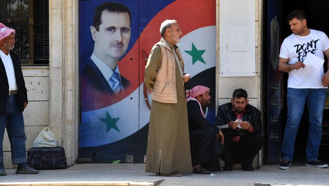 Портрет Башара Асада в Камышлы. Архивное фото