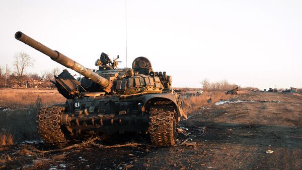 Уничтоженная украинская военная техника на Донбассе. Архивное фото