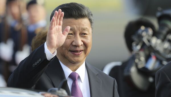 Президент Китайской Народной Республики Си Цзиньпин во время визита в Германию. 4 июля 2017