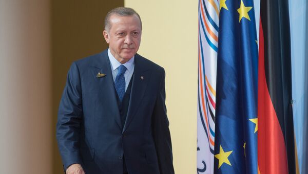 Президент Турции Реджеп Тайип Эрдоган на  саммите G20 в Гамбурге