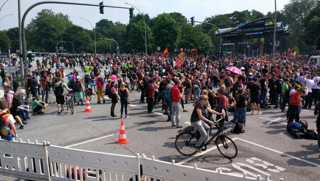 Протесты во время саммита G20 в Гамбурге. Архивное фото