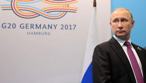 Президент РФ Владимир Путин на саммите лидеров Группы двадцати G20 в Гамбурге. 8 июля 2017
