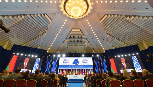 Заседание 26-й ежегодной сессии Парламентской ассамблеи ОБСЕ в Минске. 5 июля 2017