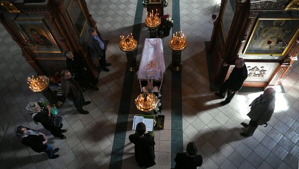 Церемония прощания с художником Ильей Глазуновым в соборе Сретенского монастыря