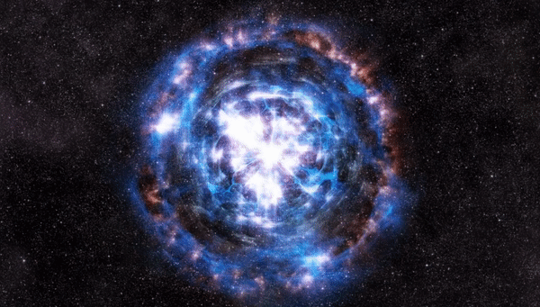 Реконструкция взрыва сверхновой SN1987A