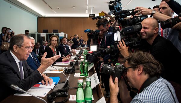 Министр иностранных дел России Сергей Лавров на министерской встрече ОБСЕ в австрийском Мауэрбахе. 11 июля 2017