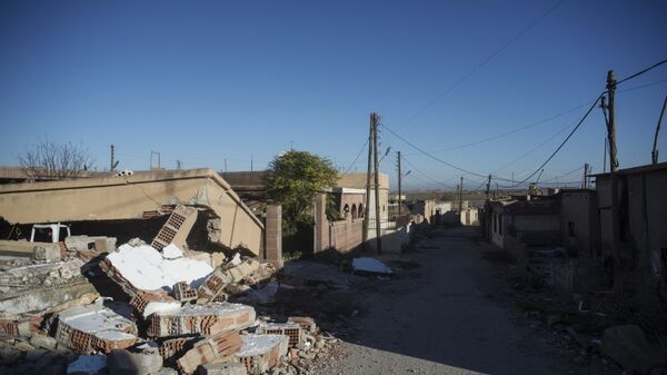 Разрушенные дома в сирийской провинции Эль-Хасаке