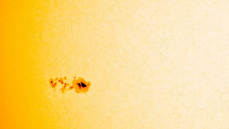 НАСА сняло на видео движение крупного пятна на Солнце