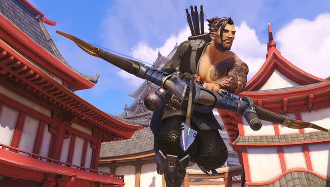 Скриншот игры Overwatch с изображением героя Hanzo