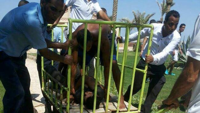 Задержание нападавшего в египетском отеле. 14 июля 2017