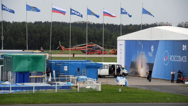 На полигоне во время подготовки к открытию Международного авиационно-космического салона МАКС-2017 в Жуковском. Архивное фото