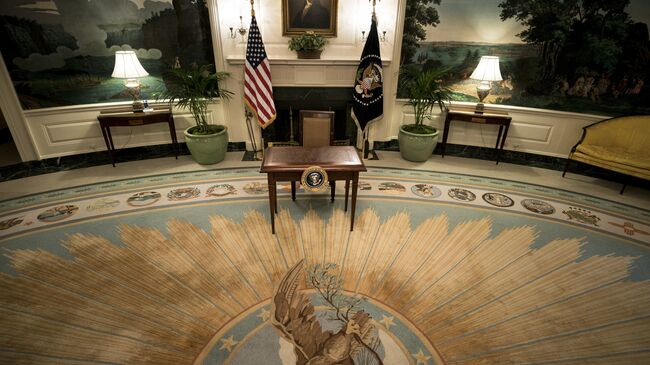 Вид Дипломатической приемной в Белом доме в Вашингтоне