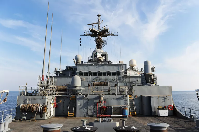 Лазерная пушка, установленная на борту корабля USS Ponce Лазерная пушка, установленная на борту корабля USS Ponce