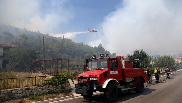 Лесные пожары в Хорватии.