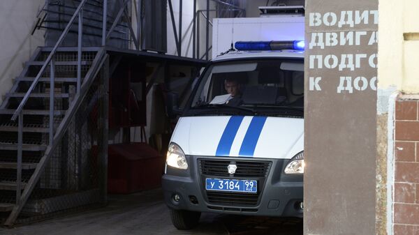Полицейский фургон у СИЗО № 1 УФСИН России по Москве. Архивное фото