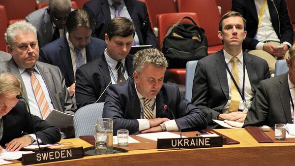 Заместитель министра иностранных дел Украины Сергей Кислица на заседании Совета Безопасности ООН по Африке. 19 июля 2017