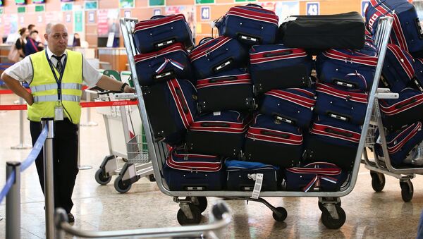 Багаж в аэропорту Шереметьево