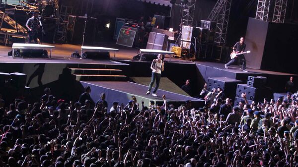Выступление американской группы Linkin Park в Джакарте. 21 сентября 2011
