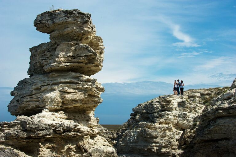 Джангульское оползневое побережье на мысе Тарханкут в Крыму