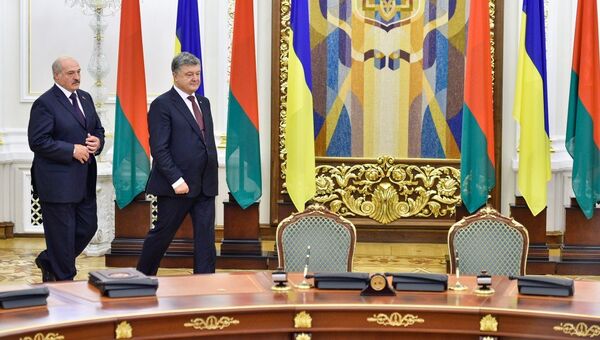 Встреча президентов Украины и Белоруссии Петра Порошенко и Александра Лукашенко в Киеве