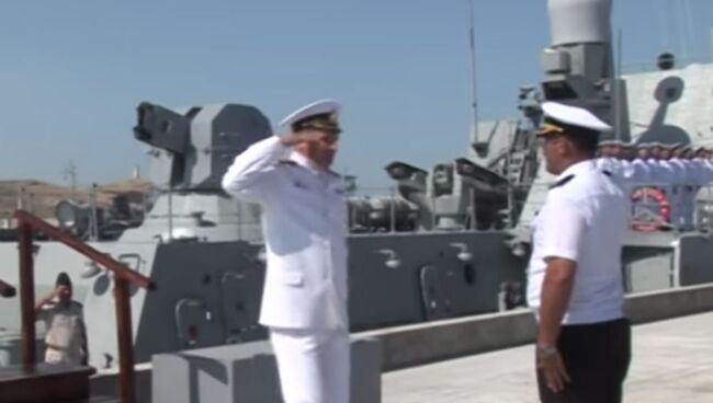 Российские военные корабли прибыли в Баку. 23 июля 2017 года