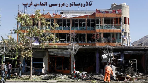 Место взрыва в Кабуле. 24 июля 2017