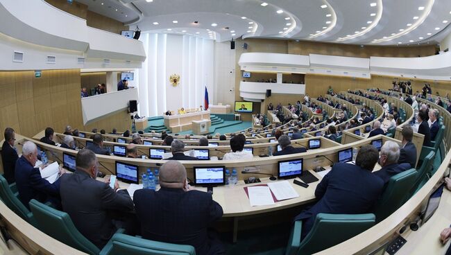 Заседание Совета Федерации РФ весенней сессии. Архивное фото