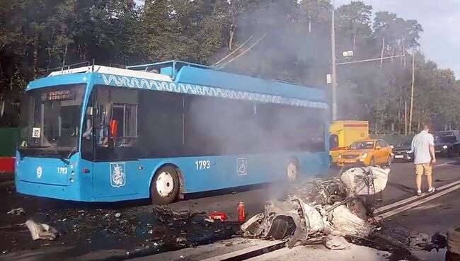 ДТП на Волоколамском шоссе в Москве. Архивное фото