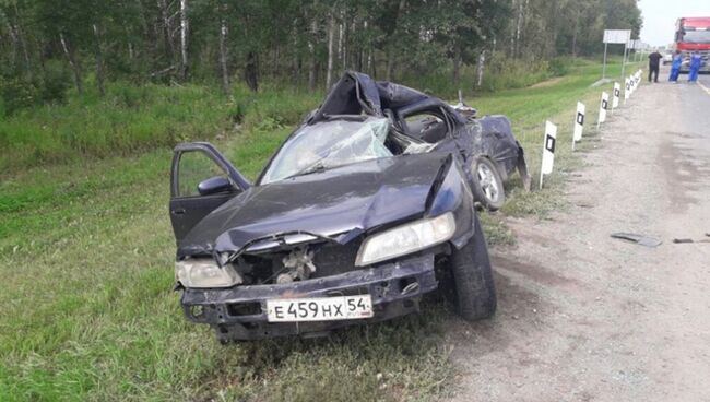 На месте ДТП на автодороге Р-254 в районе села Кожурла Убинского района