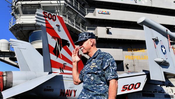 Командир Тихоокеанского флота США Скотт Свифт во время учений в Австралии. 25 июля 2017