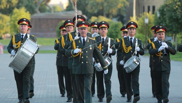 Военный оркестр Узбекистана. Архивное фото