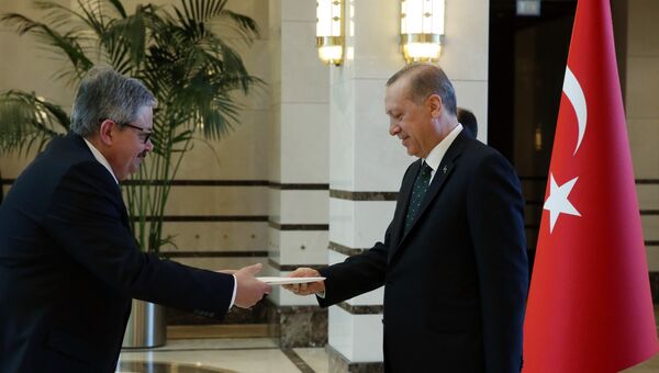 Вручение верительных грамот Эрдогану послом РФ в Турции. 27 июля 2017