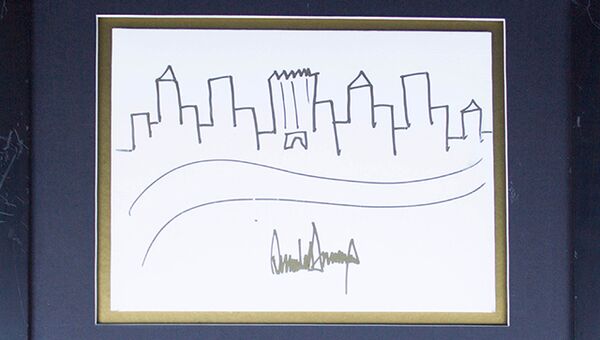 Рисунок Нью-Йорк Сити, нарисованный президентом США Дональдом Трампом