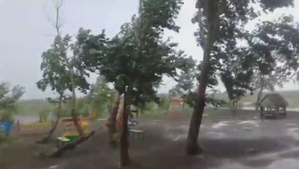 Шторм и град в Туве. Скриншот видео