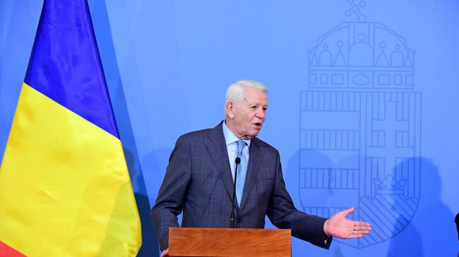 Глава румынского МИД Теодор Мелешкану. 27 февраля 2017
