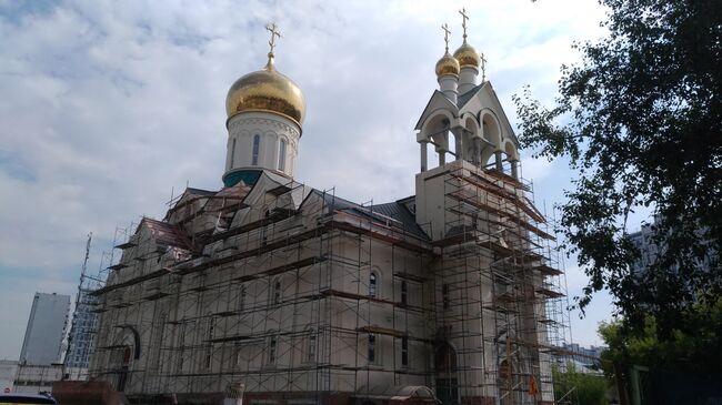 Строящийся храм Андрея Рублева в Раменках