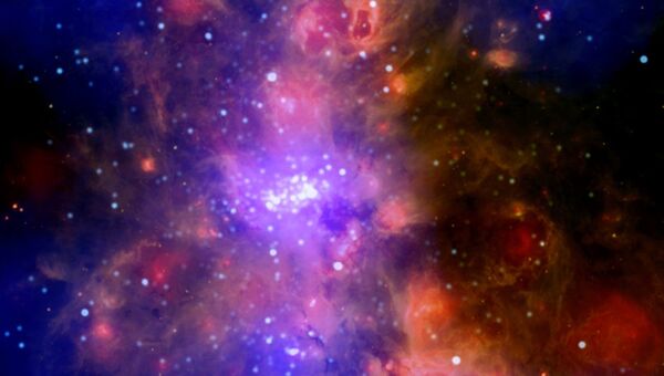 Гигантское молекулярное облако W51 снятое телескопом Чандра