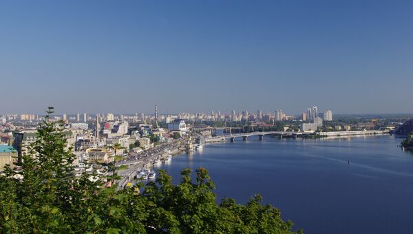 Вид Киева, Украина. Архивное фото.