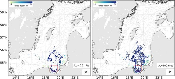 Одна из карт миграций мусора по водам Балтийского моря Одна из карт миграций мусора по водам Балтийского моря