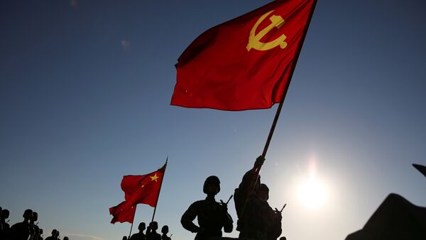 Военный парад, посвященный 90-летию Народно-освободительной армии Китая. 30 июля 2017
