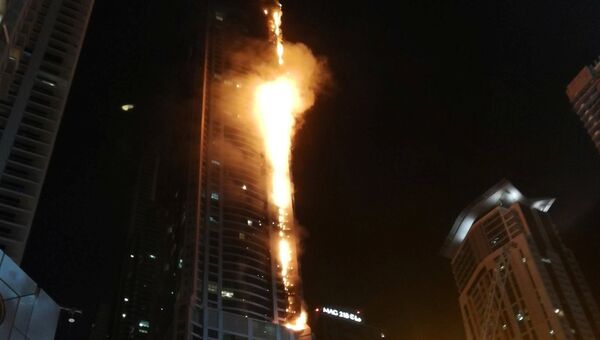 Пожар в Дубае, 04.08.2017