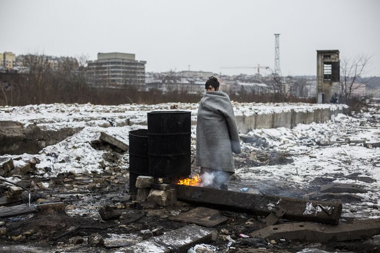 Беженцы в Белграде. Работа фотографа Алехандро Мартинес Велес из Испании