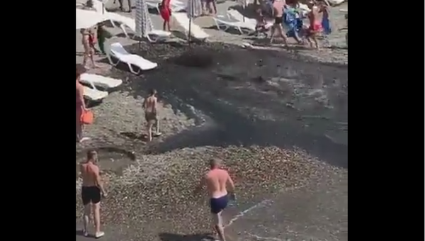 Авария на пляже в Сочи
