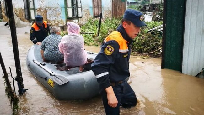 Подтопленные районы Приморского края