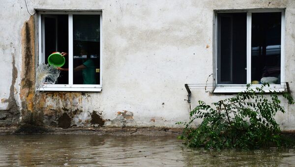 Подтопленный дом в Уссурийске. 7 августа 2017