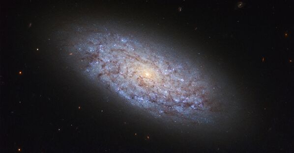 Галактика NGC 5949 в созвездии Дракона, нарушающая законы распределения темной материи