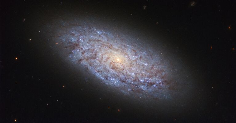 Галактика NGC 5949 в созвездии Дракона, нарушающая законы распределения темной материи